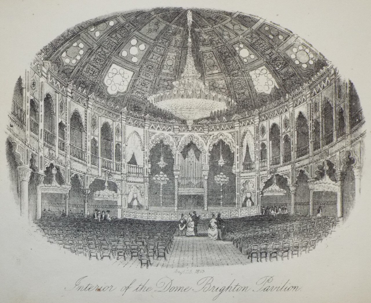 Steel Vignette - Interior of the Dome, Brighton Pavilion.. - (Newman